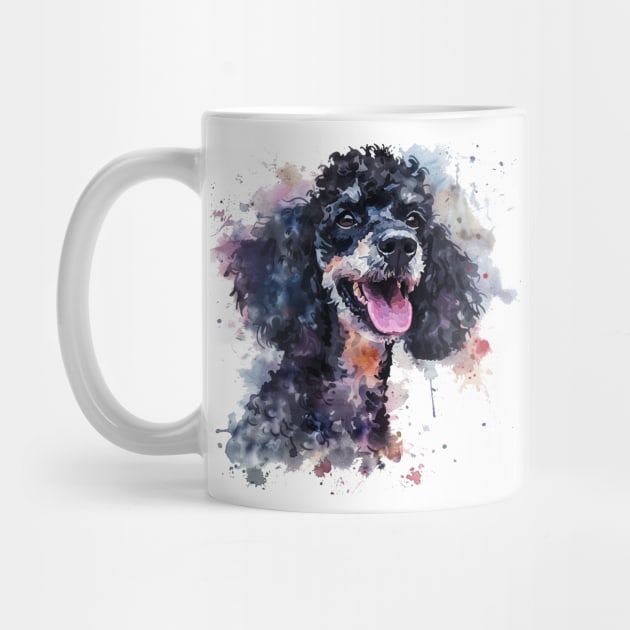 Poodle Pop Art Water Colors for Dog Lovers by karishmamakeia